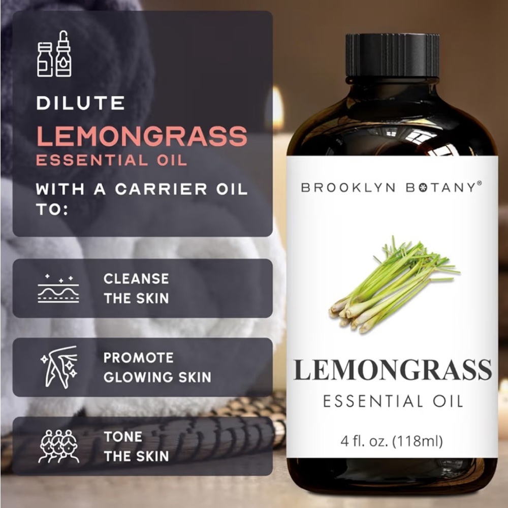 Brooklyn Botany Lemongrass 100% Essential Oil - Picture 6 of 7